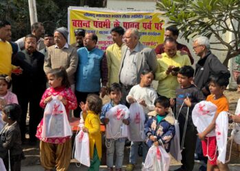 बसंत पंचमी के अवसर पर सरस्वती पूजन/ बालक बालिकाओं का पाठी पूजन कार्यक्रम संपन्न