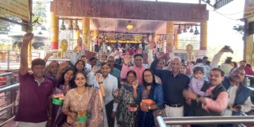 लखनऊ जन विकास महासभा के योग प्रकोष्ठ द्वारा माता चंडिका देवी के दर्शन एवं बाटी चोखे कार्यक्रम का आयोजन