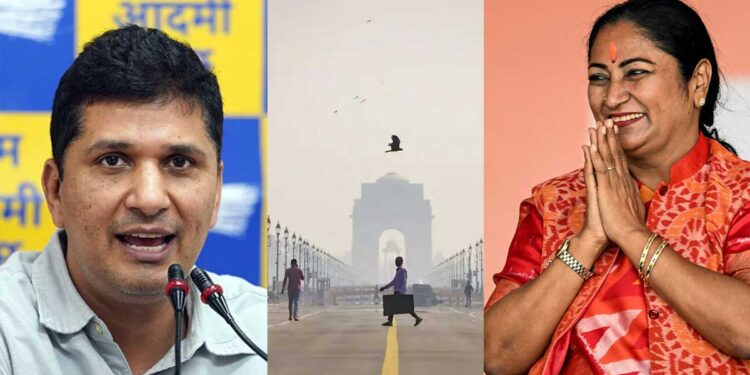 कहां गई कृत्रिम बारिश की घोषणा, दिवाली के बाद बढ़ते प्रदूषण पर AAP ने बीजेपी सरकार को घेरा
