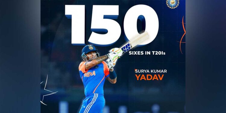 IND vs AUS 1st T20, सूर्यकुमार यादव ने रचा नया इतिहास, बने टी20 इंटरनेशनल में 150 छक्के लगाने वाले दुनिया के 5वें बल्लेबाज
