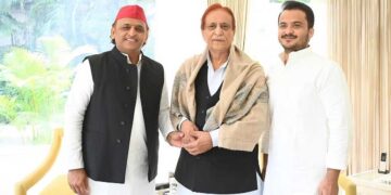 सियासी बर्फ पिघली, गिले-शिकवे दूर कर बेटे अब्दुल्लाह की फिक्र में अखिलेश के दरबार पहुंचे आजम खान