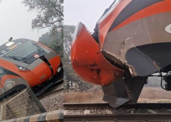 सीतापुर में बड़ा हादसा टला, मवेशी से टकराई वंदे भारत एक्सप्रेस, अगला हिस्सा चकनाचूर