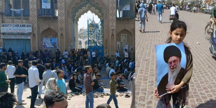राजधानी लखनऊ में खामेनेई की मौत पर भारी बवाल, छोटे इमामबाड़े से सड़कों पर उतरा शिया समुदाय, अमेरिका-इजरायल के खिलाफ गूंजे नारे