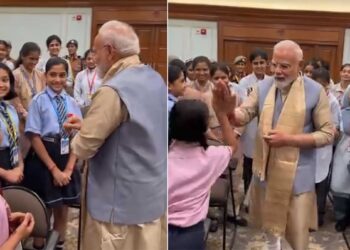 PM मोदी का बच्चों के साथ Raksha Bandhan Celebration, राखी बंधवाकर किया High-Five; Video हुआ वायरल